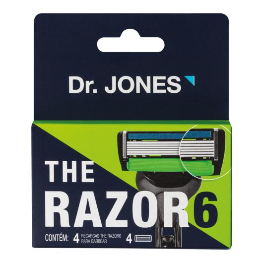 Carga de Aparelho para Barbear Dr. Jones The Razor6 4 Unidades - Imagem em destaque