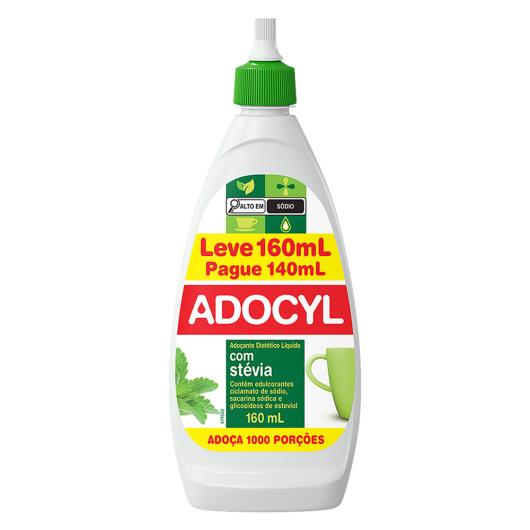 Adoçante Líquido Stevia Adocyl Frasco Leve 160ml Pague 140ml - Imagem em destaque