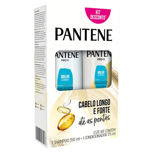 Kit Shampoo 400ml + Condicionador 175ml Pantene Brilho Extremo - Imagem em destaque