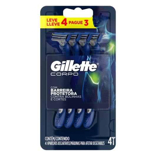 Aparelho Descartável Gillette Corpo com Barreira Protetora Leve 4 Pague 3 Unidades - Imagem em destaque