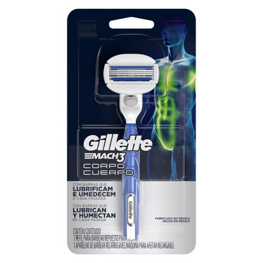 Aparelho de Barbear Recarregável e Carga Gillette Mach3 - Imagem em destaque