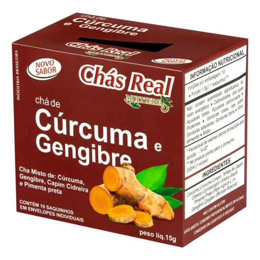 Chá Real de Cúrcuma, Gengibrem Capim Cidreira e Pimenta Preta 15g - Imagem em destaque