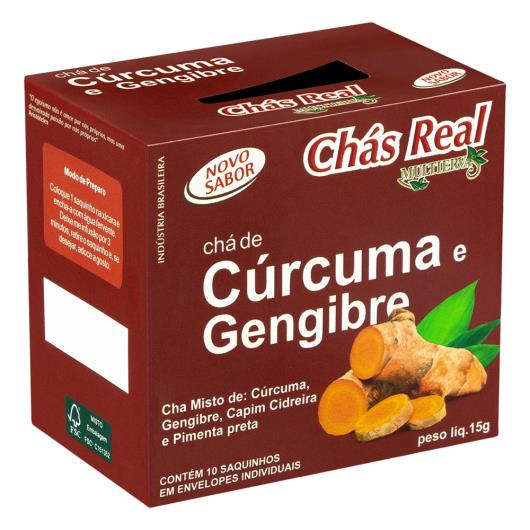 Chá Real de Cúrcuma, Gengibrem Capim Cidreira e Pimenta Preta 15g - Imagem em destaque