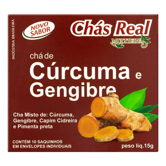 Chá Real de Cúrcuma, Gengibrem Capim Cidreira e Pimenta Preta 15g - Imagem em destaque