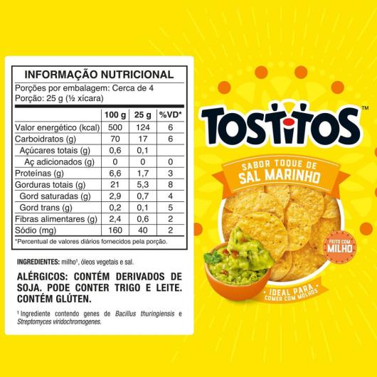 Salgadinho de Milho Toque de Sal Marinho Tostitos 110g - Imagem em destaque