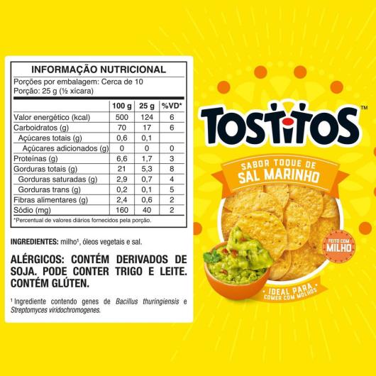 Salgadinho de Milho Toque de Sal Marinho Tostitos 260g - Imagem em destaque