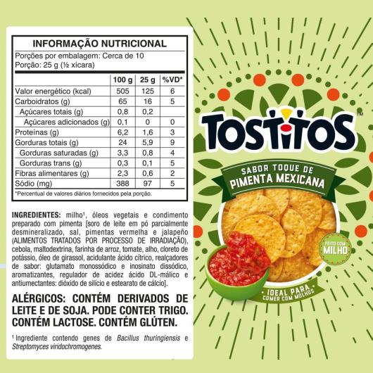 Salgadinho de Milho Toque de Pimenta Mexicana Tostitos 260g - Imagem em destaque