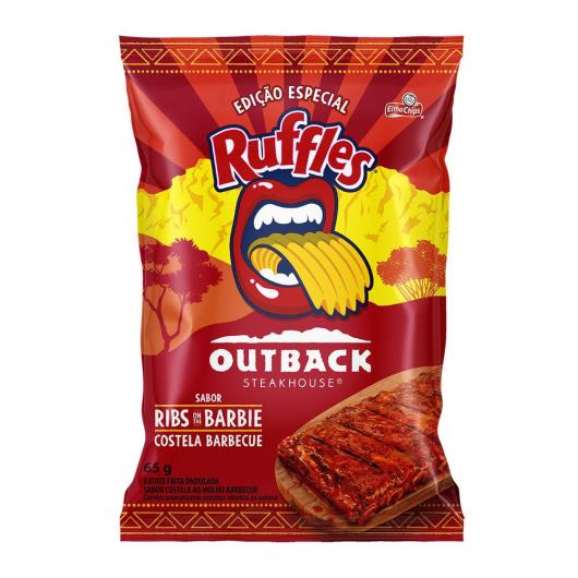 Batata Frita Ondulada Outback Costela Barbecue Ruffles 65g - Imagem em destaque