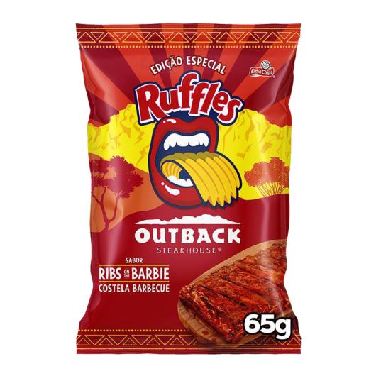 Batata Frita Ondulada Outback Costela Barbecue Ruffles 65g - Imagem em destaque