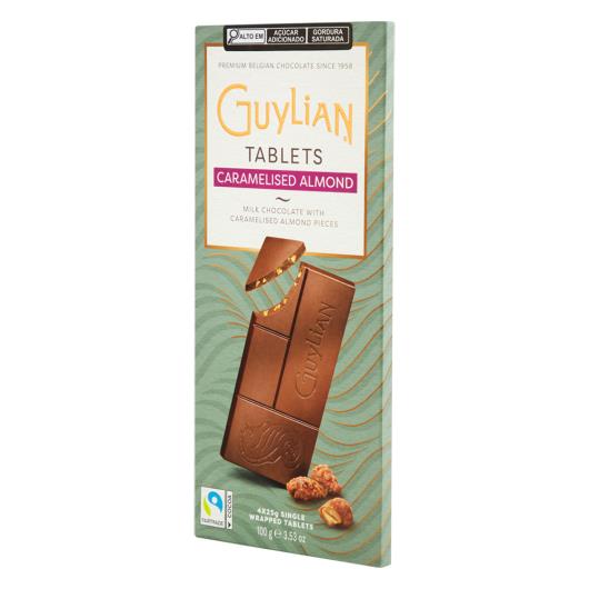 Chocolate Belga ao Leite Caramelised Almonds Guylian Caixa 100g - Imagem em destaque