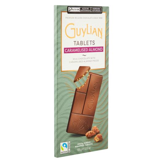 Chocolate Belga ao Leite Caramelised Almonds Guylian Caixa 100g - Imagem em destaque