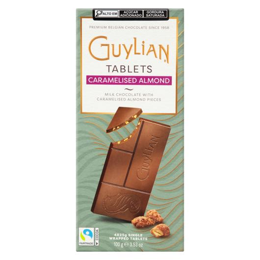 Chocolate Belga ao Leite Caramelised Almonds Guylian Caixa 100g - Imagem em destaque