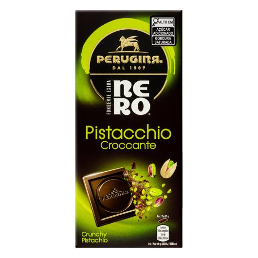 Chocolate Italiano Amargo com Pedaços de Pistache Caramelizado Salgado Perugina Nero Caixa 85g - Imagem em destaque