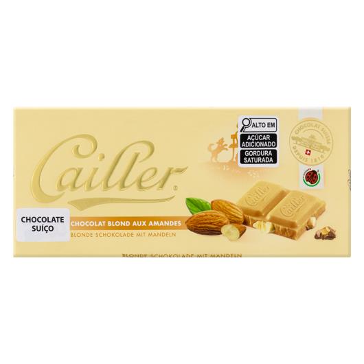 Chocolate Suíço Branco com Caramelo e Amêndoas Cailler Cartucho 100g - Imagem em destaque