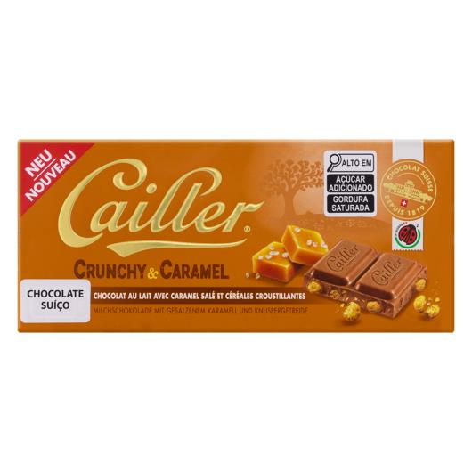 Chocolate Suíço ao Leite Cailler Crunchy & Salt Caramel 100g - Imagem em destaque