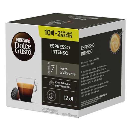 Café em Cápsula Torrado e Moído Espresso Intenso Nescafé Dolce Gusto Caixa 96g 12 Unidades Grátis 2 Cápsulas - Imagem em destaque