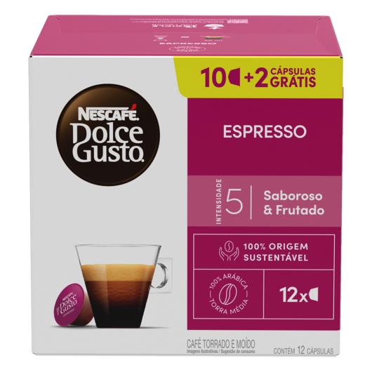 Café em Cápsula Torrado e Moído Espresso Nescafé Dolce Gusto Caixa 72g 12 Unidades Grátis 2 Cápsulas - Imagem em destaque