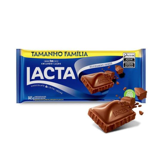 Chocolate ao Leite Lacta Pacote 145g Tamanho Família - Imagem em destaque