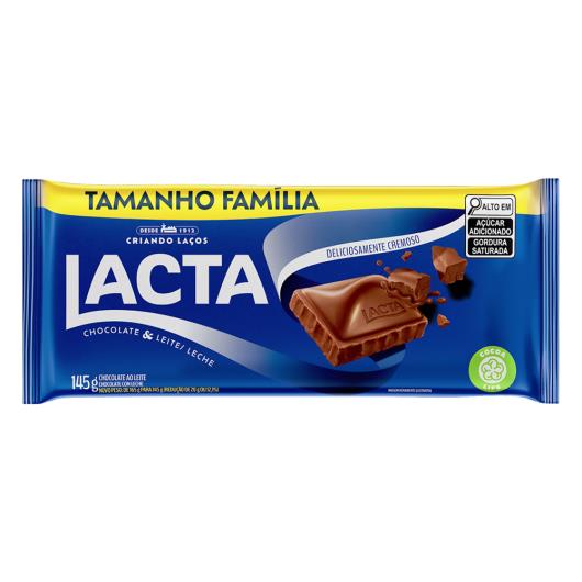 Chocolate ao Leite Lacta Pacote 145g Tamanho Família - Imagem em destaque