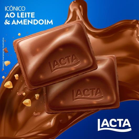 Chocolate ao Leite com Amendoim Lacta Shot Pacote 145g Tamanho Família - Imagem em destaque