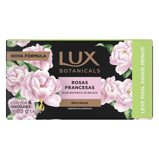 Pack Sabonete Barra de Glicerina Rosas Francesas Lux Botanicals Envoltório 6 Unidades 85g Cada Leve Mais Pague Menos - Imagem em destaque