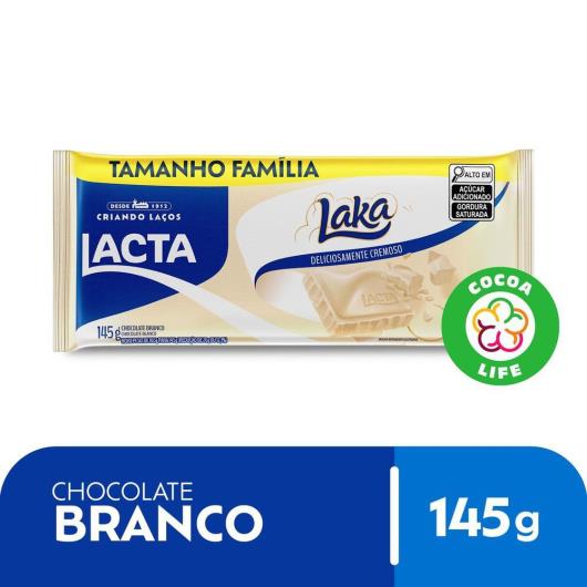 Chocolate Branco Lacta Laka Pacote 145g Tamanho Família - Imagem em destaque