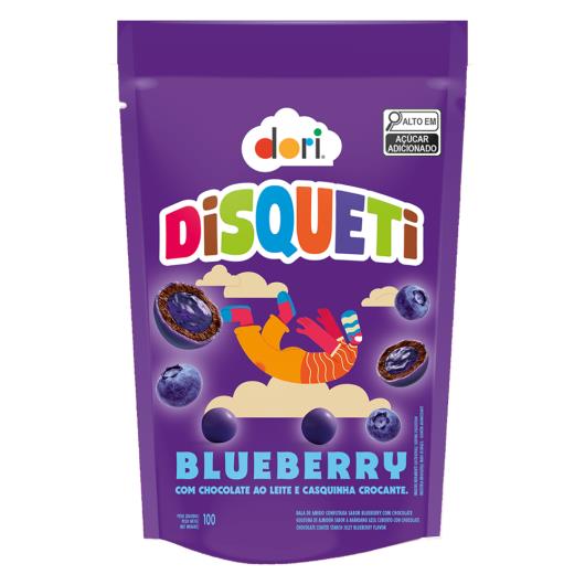 Confeito Dori Disqueti Blueberry com Chocolate 100g - Imagem em destaque