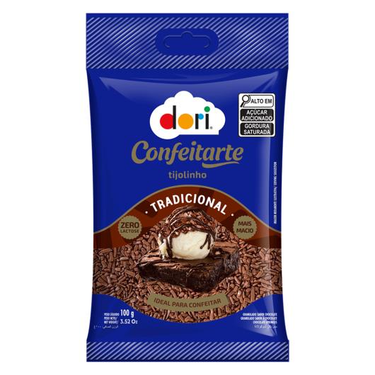 Confeito Granulado Tijolinho Tradicional Zero Lactose Dori Confeitarte Pacote 100g - Imagem em destaque