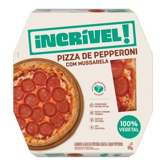 Pizza Vegetal Pepperoni com Mussarela Incrível! Caixa 450g - Imagem em destaque