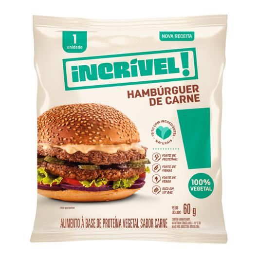 Hambúrguer Vegetal Incrível! Carne Pacote 60g - Imagem em destaque