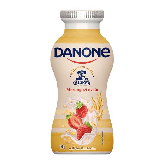 Iogurte Parcialmente Desnatado Morango & Aveia Quaker® Danone Frasco 170g - Imagem em destaque