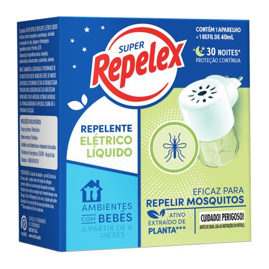 Kit Aparelho Elétrico + Refil Repelente Líquido 30 Noites Repelex 40ml - Imagem em destaque