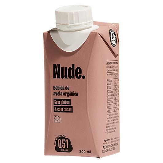 Bebida à Base de Aveia Orgânica Cacau Nude. Caixa 200ml - Imagem em destaque