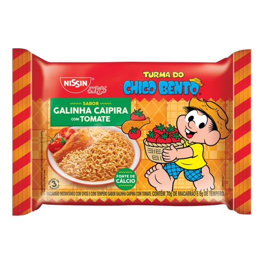 Macarrão Instantâneo Galinha Caipira com Tomate Turma do Chico Bento Nissin Miojo Pacote 75g - Imagem em destaque