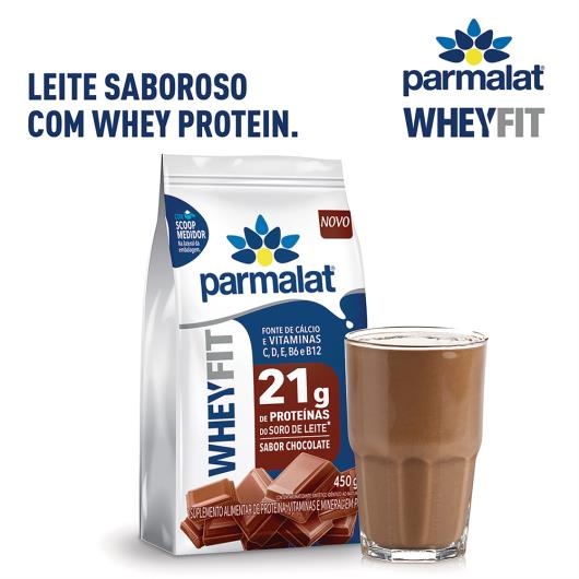 Suplemento Proteico Pó Chocolate Parmalat Whey Fit Pacote 450g - Imagem em destaque