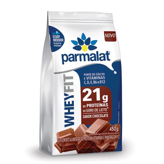 Suplemento Proteico Pó Chocolate Parmalat Whey Fit Pacote 450g - Imagem em destaque