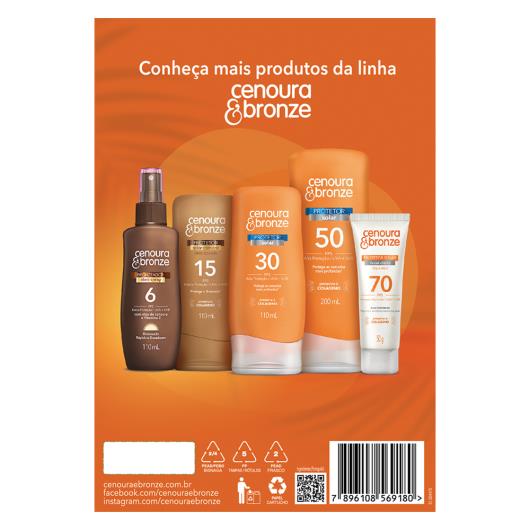 Kit Protetor Solar FPS 30 110ml + Protetor Solar Facial Toque Seco FPS 50 50g Cenoura & Bronze - Imagem em destaque