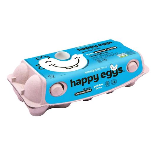 Ovos Brancos Tipo Jumbo Mantiqueira Happy Eggs 10 Unidades - Imagem em destaque