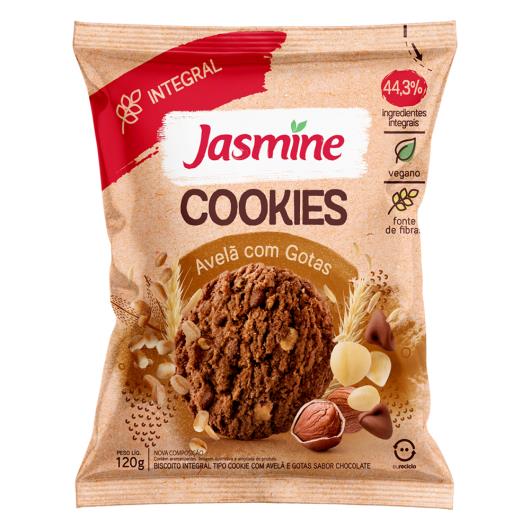 Biscoito Cookie Vegano Integral Avelã com Gotas de Chocolate Jasmine Pacote 120g - Imagem em destaque