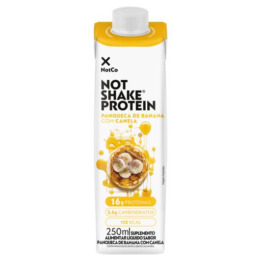 Suplemento Alimentar Panqueca de Banana com Canela Zero Lactose Not Shake Protein 16g de Proteína 250ml - Imagem em destaque