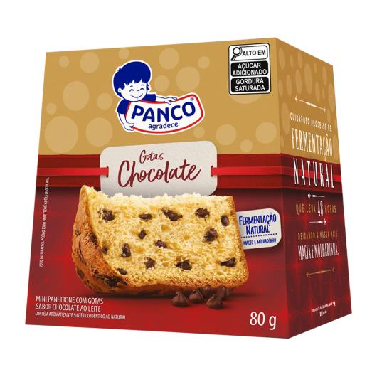 Mini Panettone com Gotas de Chocolate ao Leite Panco Caixa 80g - Imagem em destaque