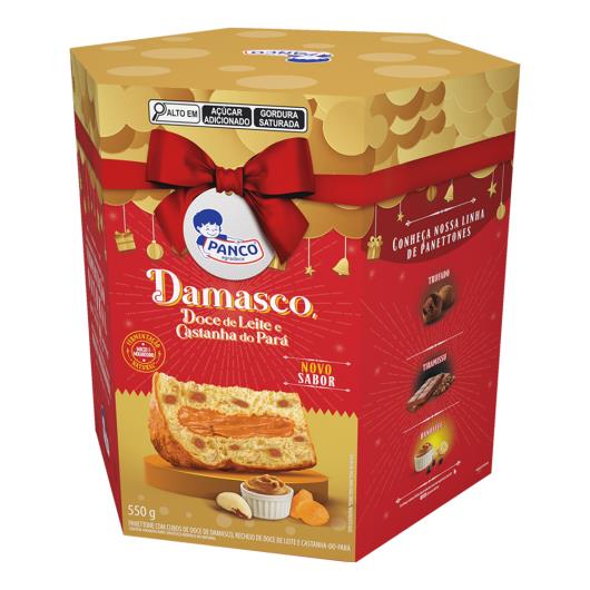 Panettone Panco Damasco, Doce de Leite e Castanha do Pará Caixa 550g - Imagem em destaque