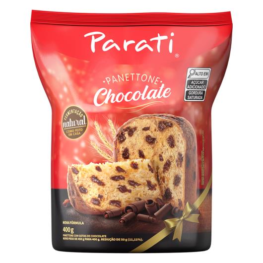 Panettone com Gotas de Chocolate Parati Pacote 400g - Imagem em destaque