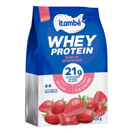 Suplemento Proteico Pó Morango Itambé Whey Protein Pacote 450g - Imagem em destaque