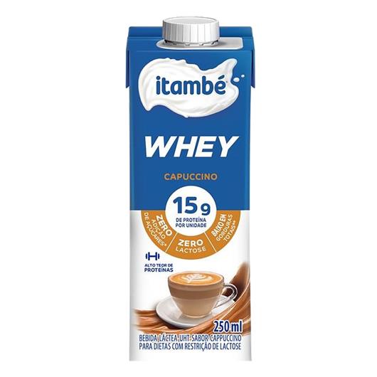 Bebida Láctea UHT Capuccino Zero Lactose Itambé Whey Caixa 250ml - Imagem em destaque