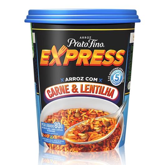 Arroz Instantâneo Praro Fino Express Carne e Lentilha 80g - Imagem em destaque