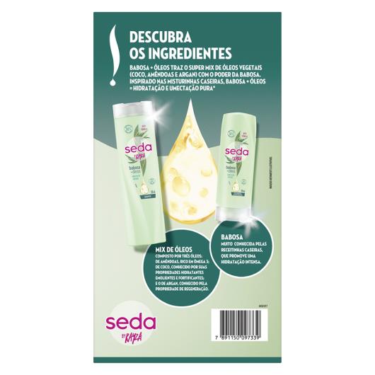 Kit Shampoo 300ml + Condicionador 190ml Seda by Rayza Babosa + Óleos - Imagem em destaque