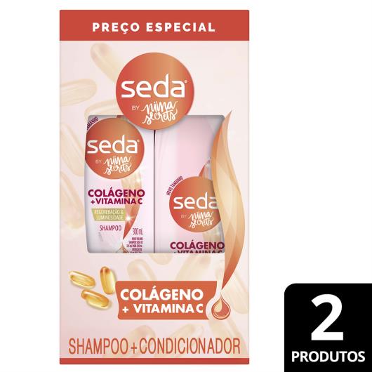 Kit Shampoo 300ml + Condicionador 190ml Seda by Niina Secrets Colágeno + Vitamina C - Imagem em destaque