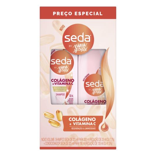 Kit Shampoo 300ml + Condicionador 190ml Seda by Niina Secrets Colágeno + Vitamina C - Imagem em destaque