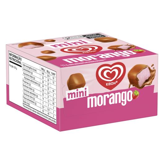 Mini Sorvete Morango Cobertura Chocolate Kibon Caixa 92g - Imagem em destaque